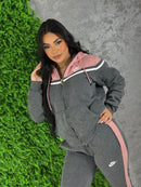 Conjunto Moletom Pelúcia Bordado