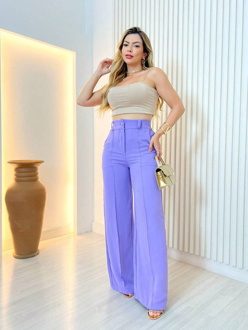 Calça Crepe Duna Pantalona