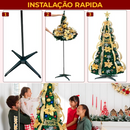 Árvore de Natal Rosé Auto Montável Instantâneo + Pisca Pisca de Natal 10m C/Controle