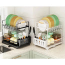 Escorredor Organizador de Louças Preto Aço Inoxidável Rack