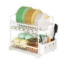 Escorredor Organizador de Louças Preto Aço Inoxidável Rack