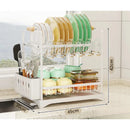 Escorredor Organizador de Louças Preto Aço Inoxidável Rack