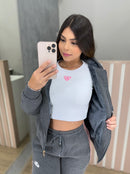 Conjunto Moletom Pelúcia Bordado