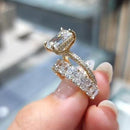 Gorgeous Emerald Cut Wedding Bridal Set In Sterling Silver