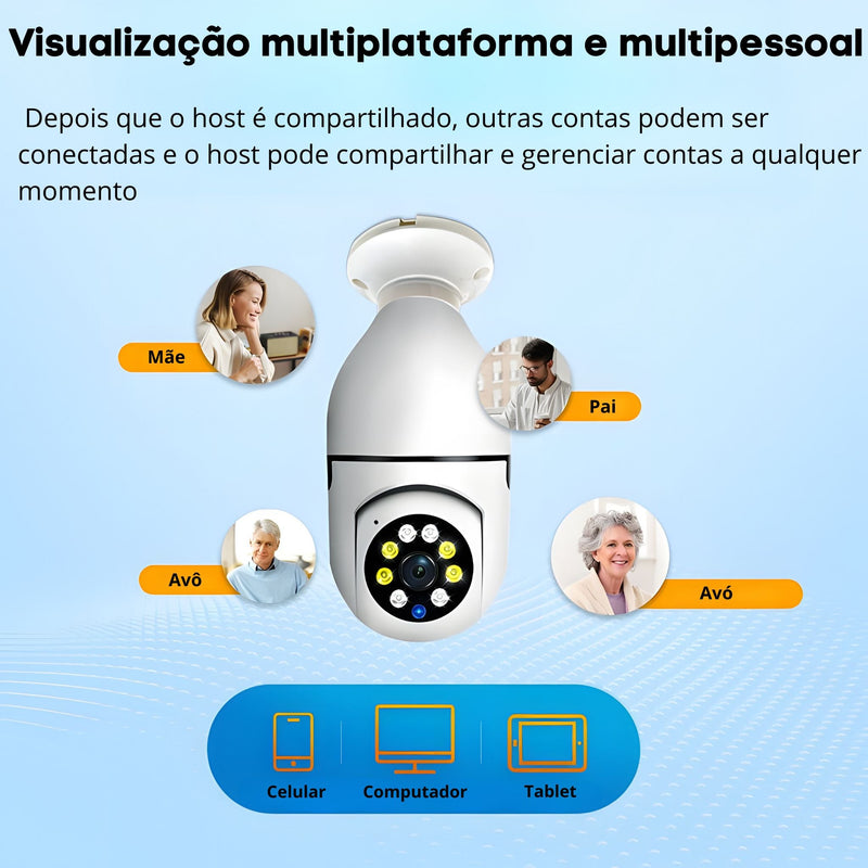 Câmera de Segurança Full HD Inteligente Com Conexão WI-FI