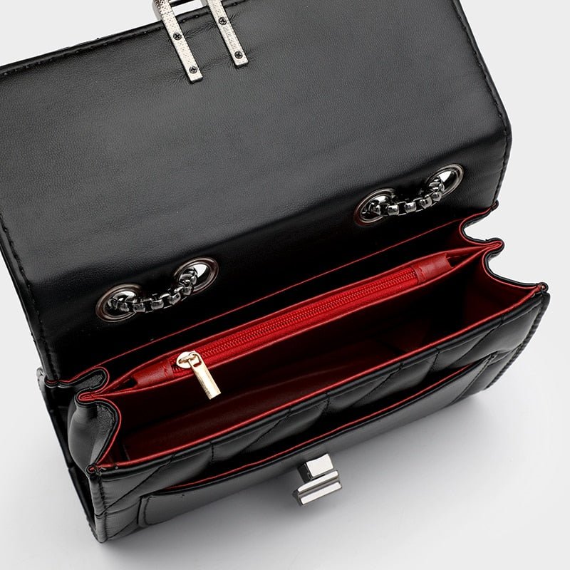 Bolsa de Couro Alça de Corrente Gênova