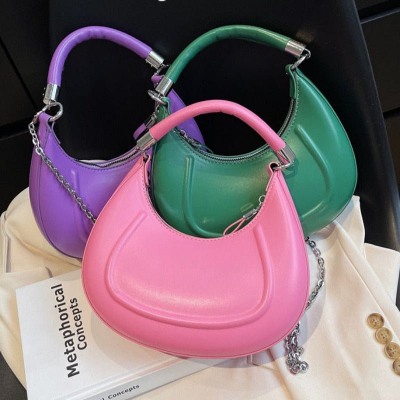 Bolsa de Couro Baguete Zafira